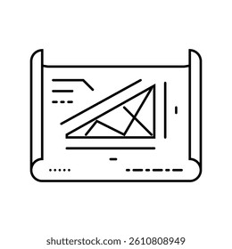 structural drafting architectural drafter line icon vector. structural drafting architectural drafter sign. isolated contour symbol black illustration