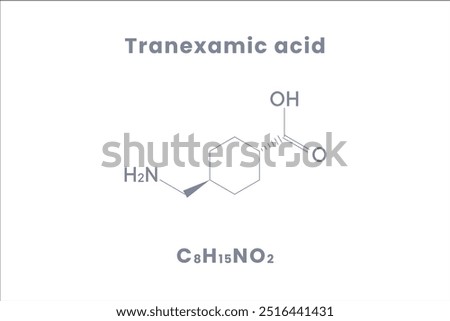 Structural formula of tranexamic acid