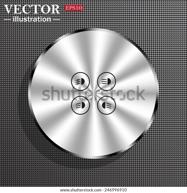 Structural gray\
background with a metallic\
circle