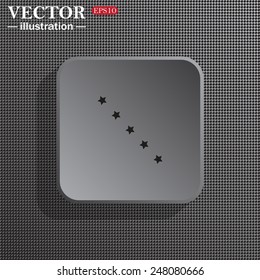 Structural gray background with shadow, gray square, stars, vector illustration, EPS 10