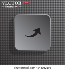 Structural gray background with shadow, gray square, arrow indicates the direction, vector illustration, EPS 10