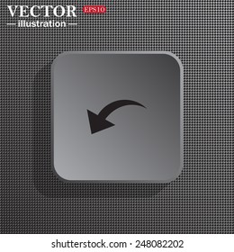 Structural gray background with shadow, gray square, arrow indicates the direction, vector illustration, EPS 10