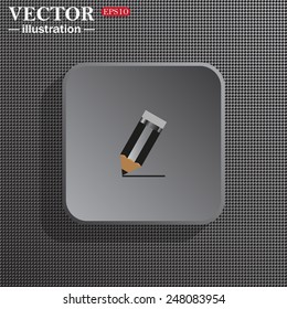 Structural gray background with shadow, gray square, pencil, vector, EPS 10