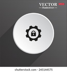 Structural gray background with shadow, white circle, block settings , vector illustration, EPS 10