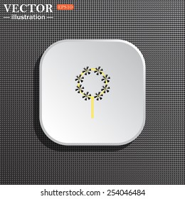 Structural gray background with shadow, white square. Children's toy wind mill, turntables, pinwheel wind vane, vector illustration, EPS 10