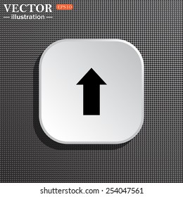 Structural gray background with shadow, white square. arrow indicates the direction, vector illustration, EPS 10