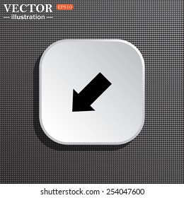Structural gray background with shadow, white square. arrow indicates the direction, vector illustration, EPS 10