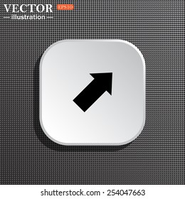 Structural gray background with shadow, white square. arrow indicates the direction, vector illustration, EPS 10