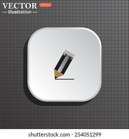 Structural gray background with shadow, white square. pencil, vector, EPS 10