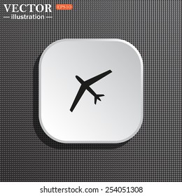 Structural gray background with shadow, white square. plane, vector, EPS 10