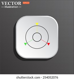 Structural gray background with shadow, white square. GPS navigation,  vector illustration, EPS 10