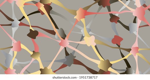 Structural intracellular lattice. Seamless neural structure. Seamless texture. Vector illustration eps-10