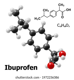 structural model of Ibuprofen molecule