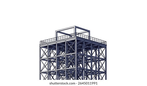 Estrutura de aço Estrutural Construção Industrial Erguida para Instalação de Produção de Petróleo e Gás