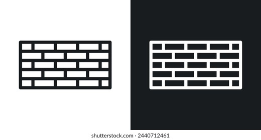 Strukturwand- und Mauerwerkssymbole. Symbole des Bauwesens und der Befestigung.