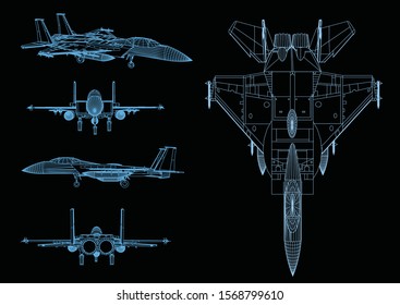 The structure of a 3D technology jet plane