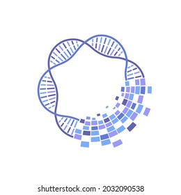 The structure of abstract DNA, DNA molecule, Chromosomes ideas, integration, genetic engineering, genetic code, biotechnology, puzzle, dna helix molecule