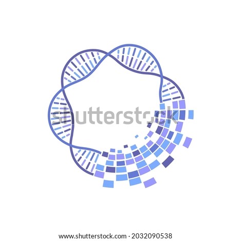 The structure of abstract DNA, DNA molecule, Chromosomes ideas, integration, genetic engineering, genetic code, biotechnology, puzzle, dna helix molecule