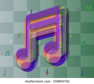 structure with abstract poster, impartial music vector background in mark