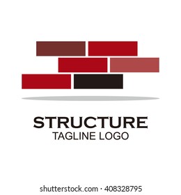 structure abstract vector and logo design or template about construction buildings icon of corporate identity symbol concept