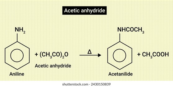La estructura del anhídrido acético