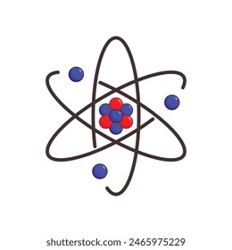 The structure of the atom. Atomic nucleus and electrons, protons, neutrons.