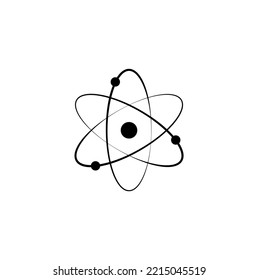 structure of an atom diagram in physics. Scientific vector illustration isolated on white background.