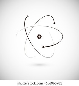 Structure Of The Atom. Atom Icon. Vector Illustration