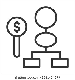 Structure Of A Bid Icon Vector Illustration Outline