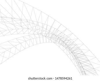 structure building 3d construction. Industrial background