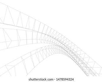 structure building 3d construction. Industrial background