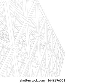 Bau von Gebäuden. Architektur, industrieller Hintergrund