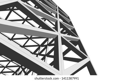 Structure building construction. Industrial background