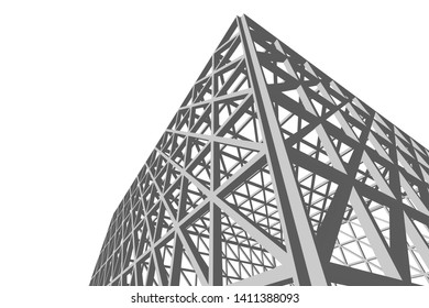 Structure building construction. Industrial background