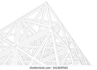 Structure building construction. Industrial background