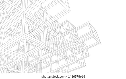 Structure building construction. Industrial background