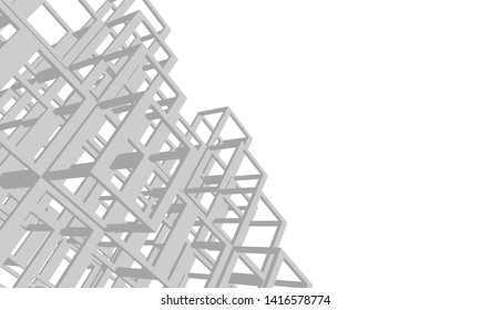 Structure building construction. Industrial background