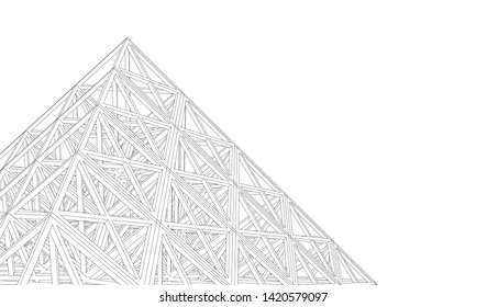 Structure building construction. Industrial background