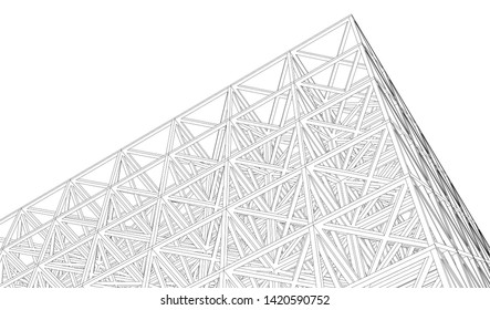 Structure building construction. Industrial background