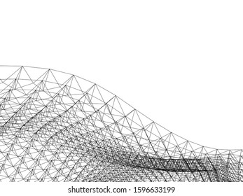 Structure building construction. Industrial background