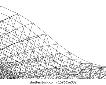 Structure building construction. Industrial background