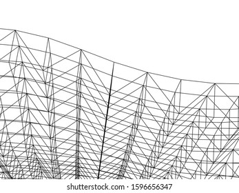 Structure building construction. Industrial background