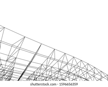 Structure building construction. Industrial background