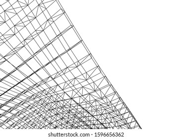 Structure building construction. Industrial background