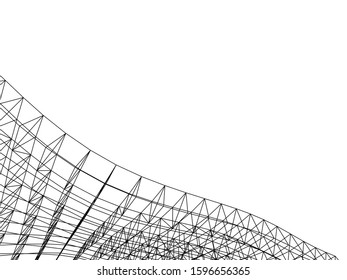Structure building construction. Industrial background