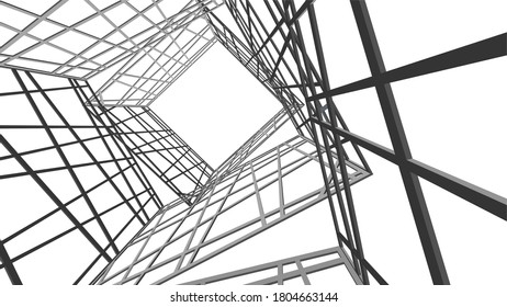 structure building construction. Industrial background