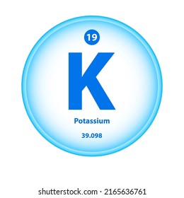 Structure Chemical Element Potassium Kalium K Stock Vector (Royalty ...