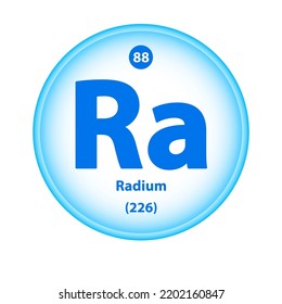 Structure Chemical Element Radium Ra Symbol Stock Vector (Royalty Free ...