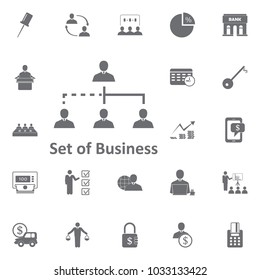 the structure of the company icon. Simple element illustration. Business icons universal for web and mobile on white background