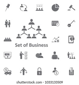 the structure of the company icon. Simple element illustration. Business icons universal for web and mobile on white background